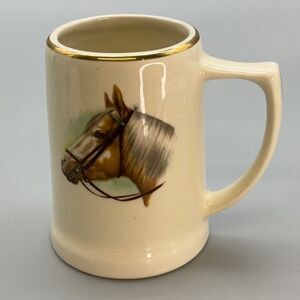 Vintage Equestrian Horse Coffee Mug Beer Tankard
